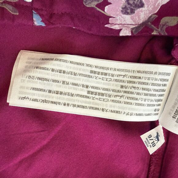 NWT Abercrombie Floral Long Sleeve Crop Tie Front Button Down Top Girls 9/10 - Picture 8 of 9